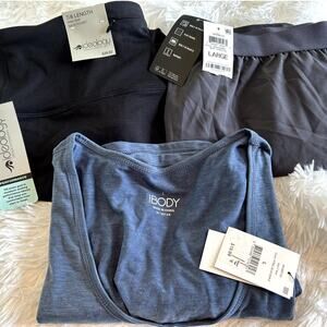 NWT Colorful Activewear Bundle – 3 Pieces (2 Bottoms, 1 Top), Women’s Large